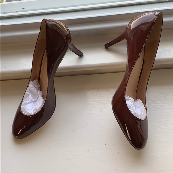 New Louise et Cie Port Red Patent Heels Pumps 9 M - Picture 2 of 7